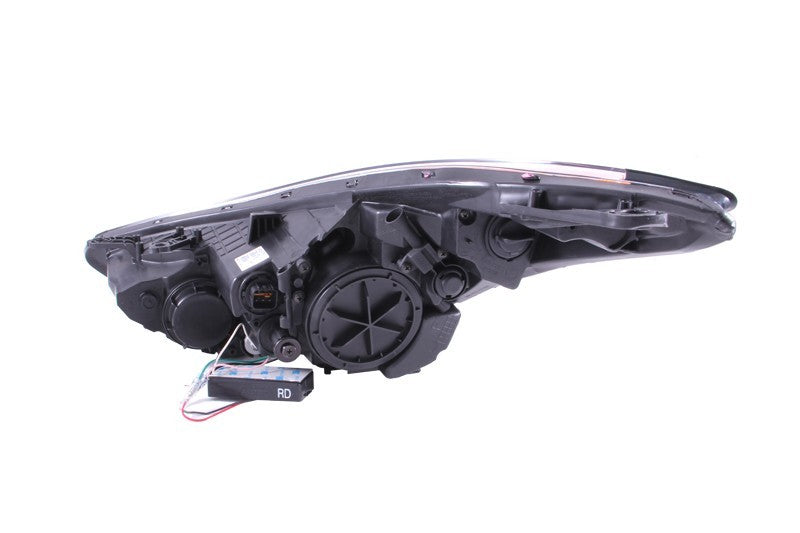 ANZO 2011-2014 Hyundai Elantra Projector Headlights w/ Halo Black (CCFL)