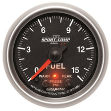 Load image into Gallery viewer, Autometer Sport-Comp II 2-1/16in 0-15 PSI Fuel Pressure Gauge