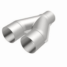 Load image into Gallery viewer, MagnaFlow Universal Trans Y-Pipe All SS 4inch (Dual) 3.5inch (Single) x 13inch (Overall)