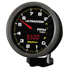 Load image into Gallery viewer, Autometer 5 inch Ultimate III Playback Tachometer 9000 RPM - Black