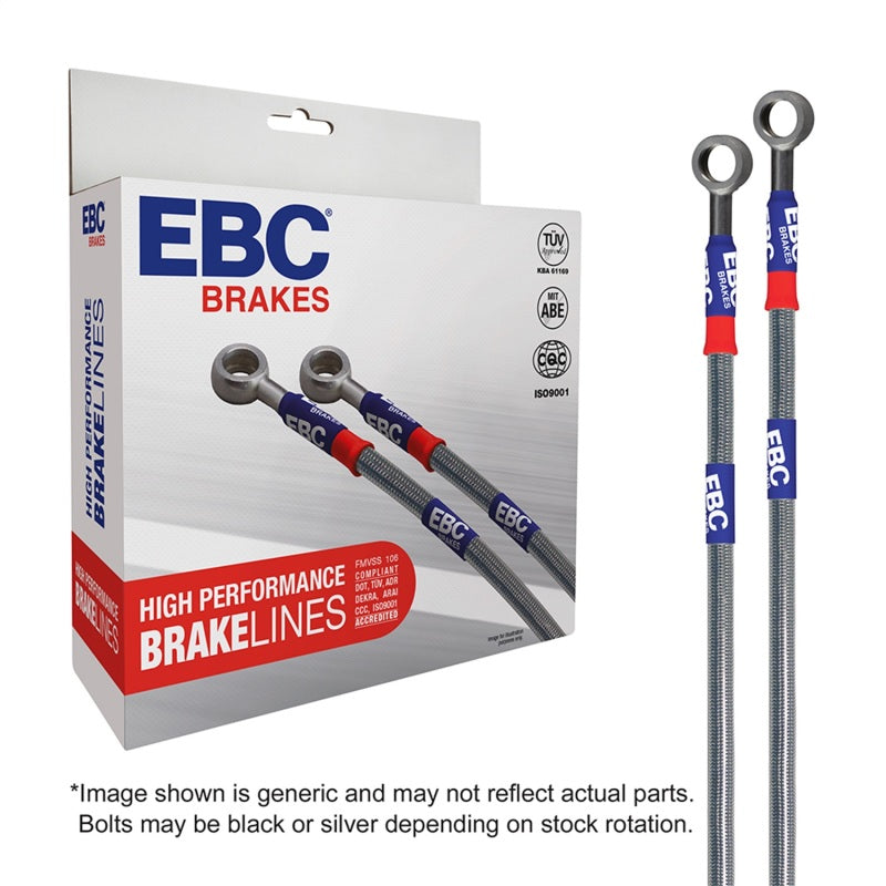 EBC 98-05 Porsche 911 (996) Carrera 2 3.4L (Cast Iron Rotor) Stainless Steel Brake Line Kit