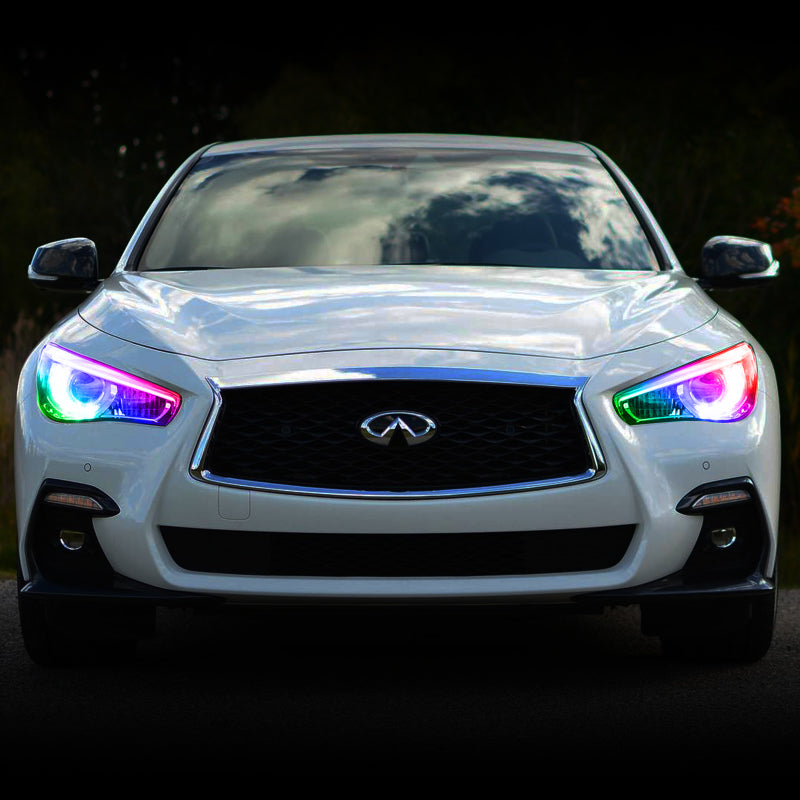 Oracle 14-21 Infiniti Q50 RGB+W Headlight Halo  Kit - ColorSHIFT w/ Simple Controller SEE WARRANTY