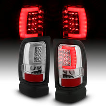 Load image into Gallery viewer, ANZO 1994-2001 Dodge Ram 1500 LED Taillights Plank Style Chrome w/ Clear Lens