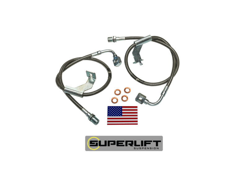 Superlift 1987 GM Pickup/87-91 Blazer/Suburban w/ 8-12in Lift Kit (Pair) Bullet Proof Brake Hoses