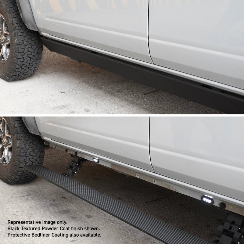 RealTruck 15-19 Chevy Silverado 2500HD DC 4dr VoltStep Electric Running Board Kit - Bedliner Coat