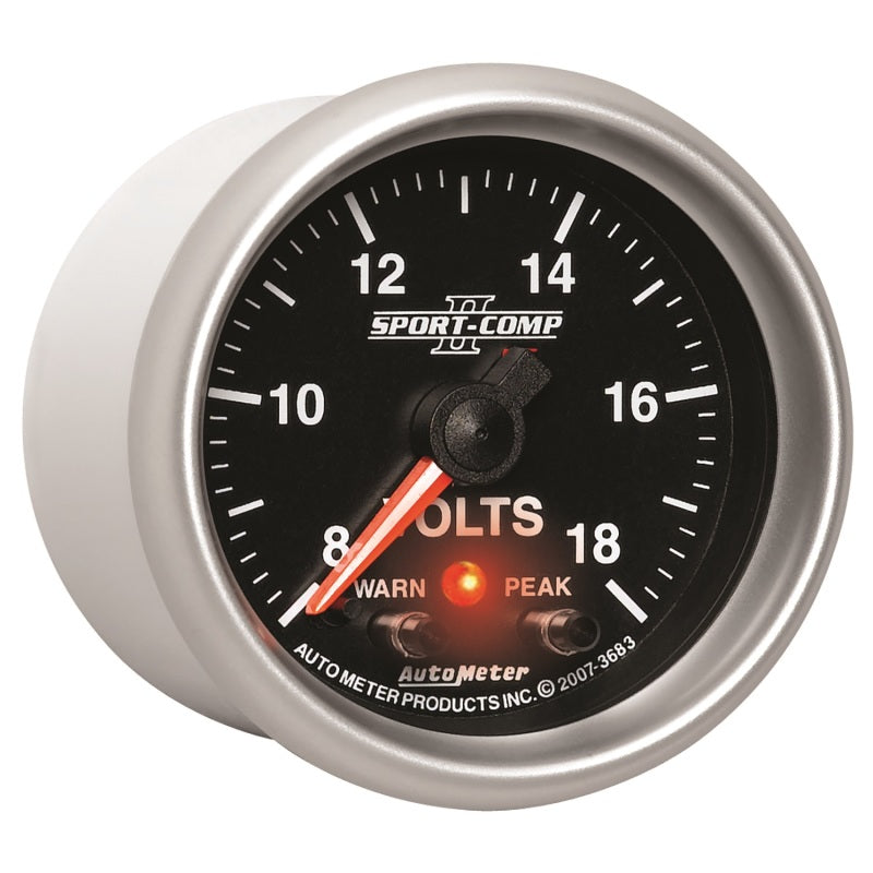 Autometer Sport-Comp II 2-1/16in Digital Voltometer Gauge - 18V