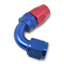 Load image into Gallery viewer, Russell Performance -10 AN Red/Blue 120 Degree Full Flow Swivel Hose End (With 15/16in Radius)