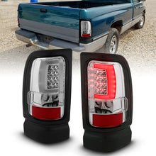 Load image into Gallery viewer, ANZO 1994-2001 Dodge Ram 1500 LED Taillights Plank Style Chrome w/ Clear Lens