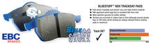 Load image into Gallery viewer, EBC 91-96 Acura NSX 3.0L Bluestuff Rear Brake Pads