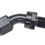 Russell Performance -6 AN 45 Degree Hose End Without Socket - Polished and Black