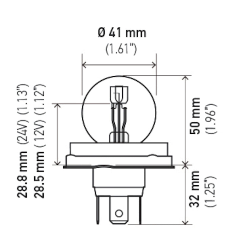 Hella Bulb 7951 12V 45/40W P45T S13 R2