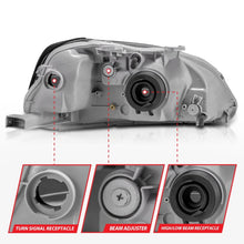 Load image into Gallery viewer, ANZO 1999-2000 Honda Civic Crystal Headlights Black