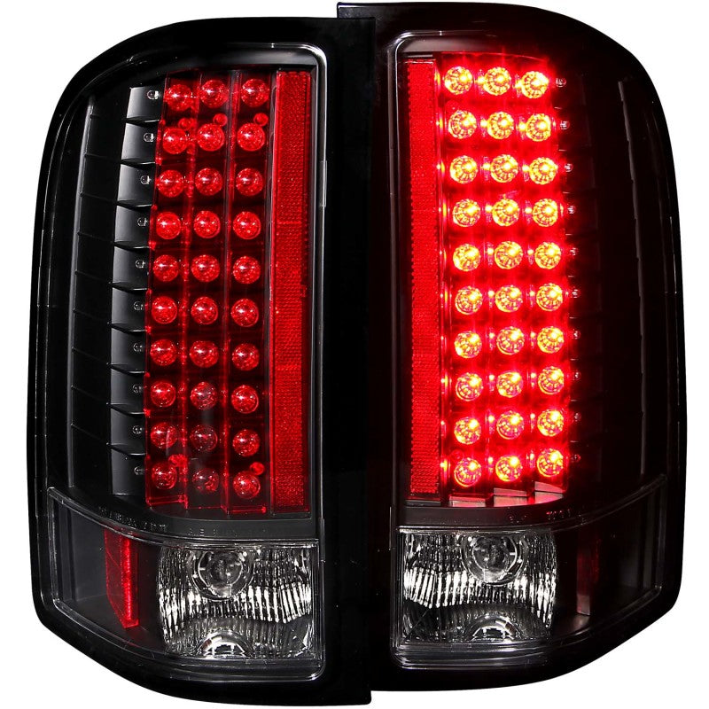 ANZO 2007-2013 Chevrolet Silverado 1500 LED Taillights Black