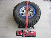 Load image into Gallery viewer, N-Fab Bed Mounted Tire Carrier Universal - Gloss Black - Red Strap