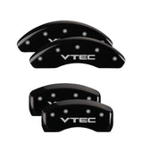 MGP Front set 2 Caliper Covers Engraved Front MGP Black finish silver ch