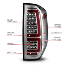 Load image into Gallery viewer, ANZO 2014-2021 Toyota Tundra LED Taillights Chrome Housing/Clear Lens