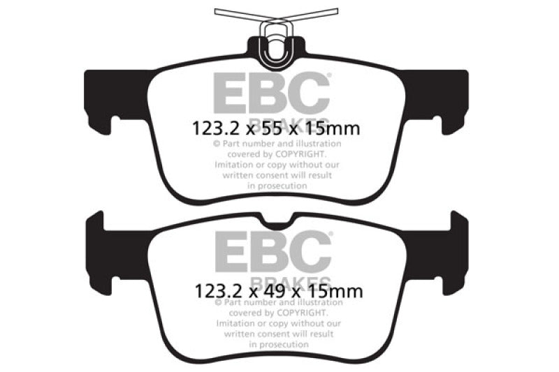 EBC 13+ Ford Fusion 1.6 Turbo Ultimax2 Rear Brake Pads