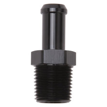 Load image into Gallery viewer, Edelbrock Hose End Straight 1/2In NPT to 1/2In Barb Black Anodize