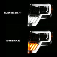 Load image into Gallery viewer, ANZO 2009-2013 Ford F-150 Projector Light Bar G4 Switchback H.L. Chrome Amber