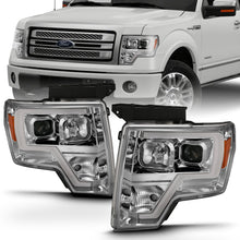 Load image into Gallery viewer, ANZO 2009-2014 Ford F-150 Projector Headlight Plank Style Chrome Amber