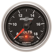 Load image into Gallery viewer, Autometer Sport-Comp II 2-1/16in Digital Voltometer Gauge - 18V