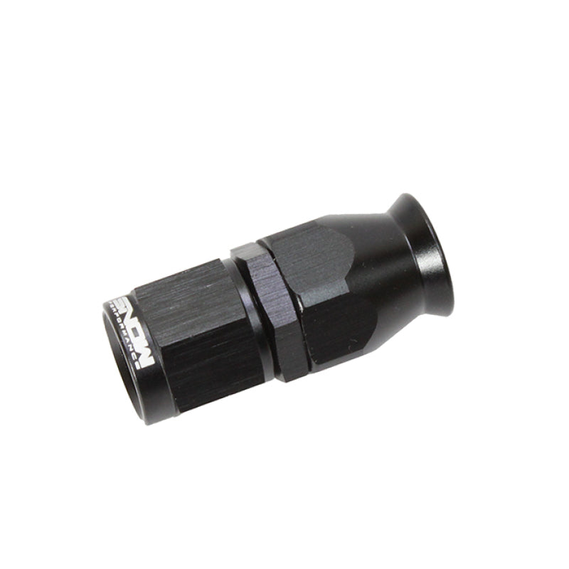 Snow -6AN Straight PTFE Hose End (Black)