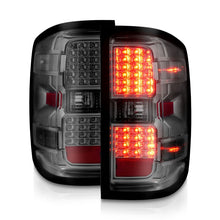 Load image into Gallery viewer, ANZO 15-19 Chevy Silverado 2500HD/3500HD (Factory Halogen Only) LED Tail Lights Smoke w/Clear Lens