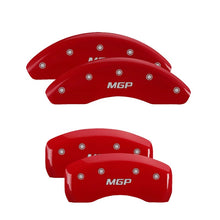 Load image into Gallery viewer, MGP 4 Caliper Covers Engraved Front Buick Engraved Rear Buick Shield Red finish silver ch