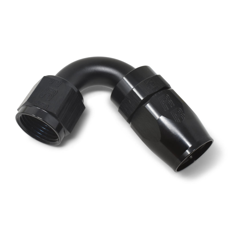 Russell Performance -12 AN Black 120 Degree Full Flow Swivel Hose End