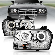 Load image into Gallery viewer, ANZO 2005-2010 Chrysler 300 Projector Headlights w/ Halo Chrome