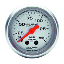 Load image into Gallery viewer, Autometer Ultra-Lite 2-1/16in 0-150 PSI Mechanical Air Pressure Gauge