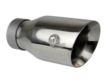 Load image into Gallery viewer, aFe MACH Force-Xp Univ 304 SS Double-Wall Clamp-On Exhaust Tip - Polished - 3in Inlet - 4.5in Outlet