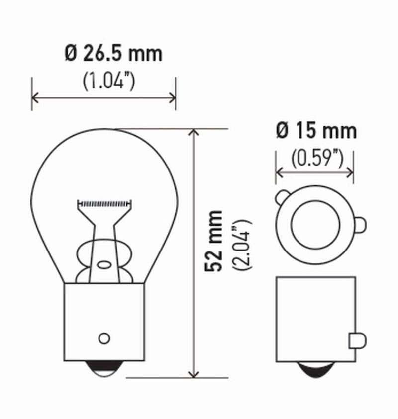 Hella Bulb 7507 12V 21W Bau15S S8 Namber (2)