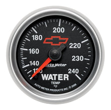 Load image into Gallery viewer, Autometer Sport-Comp II 2-1/16in 120-240 Deg Mechanical Water Temp Gauge - Bowtie Black