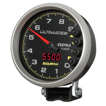 Load image into Gallery viewer, Autometer 5 inch Ultimate III Playback Tachometer 9000 RPM - Black