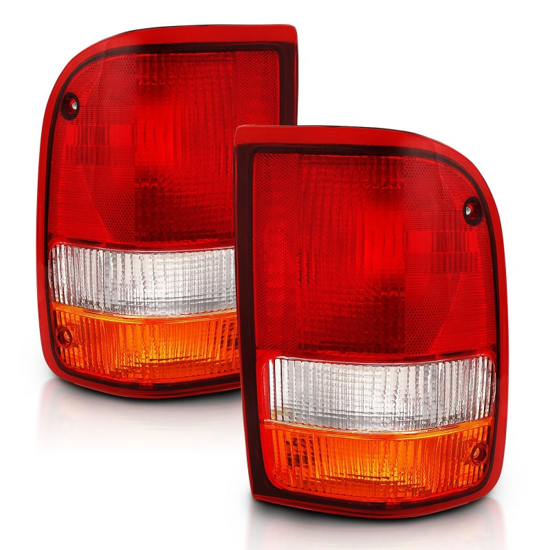 ANZO 1993-1997 Ford Ranger Tail Light Red/Cear (OE) AJ-USA, Inc