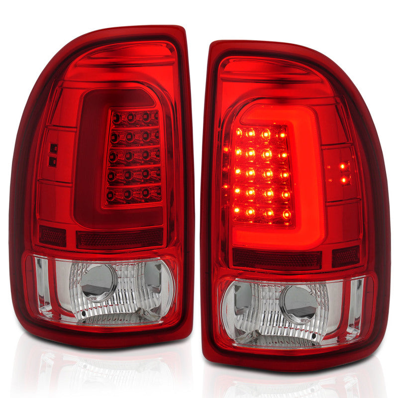 ANZO 1997-2004 Dodge Dakota LED Taillights Chrome Housing Red Lens Pair AJ-USA, Inc