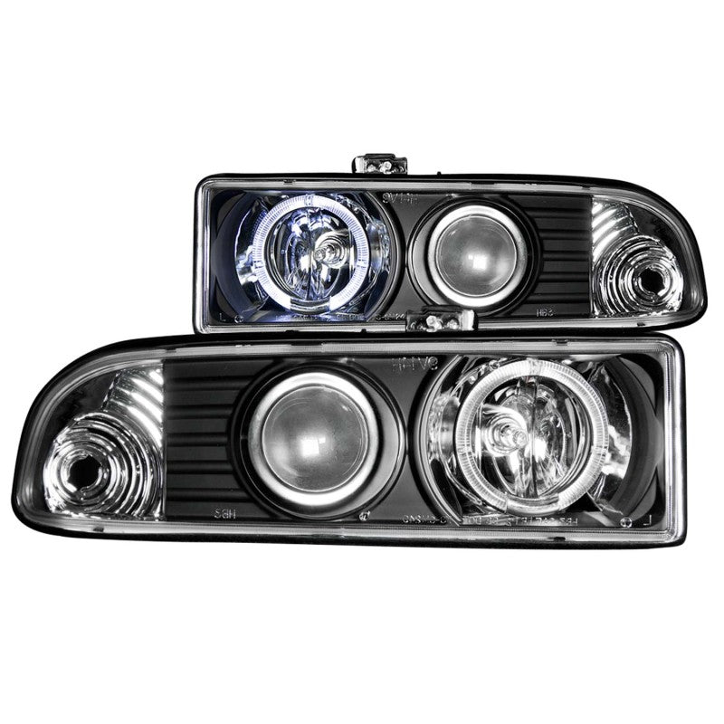 ANZO 1998-2005 Chevrolet S-10 Projector Headlights w/ Halo Black AJ-USA, Inc