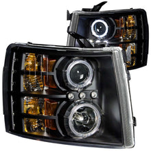 Load image into Gallery viewer, ANZO 2007-2013 Chevrolet Silverado 1500 Projector Headlights w/ Halo Black AJ-USA, Inc