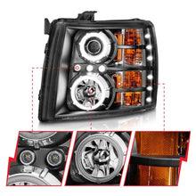 Load image into Gallery viewer, ANZO 2007-2013 Chevrolet Silverado 1500 Projector Headlights w/ Halo Black AJ-USA, Inc