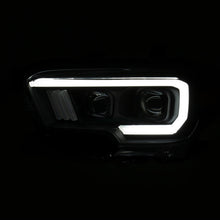 Load image into Gallery viewer, ANZO 2016-2017 Toyota Tacoma Projector Headlights w/ Plank Style Switchback Black w/ Amber w/ DRL AJ-USA, Inc