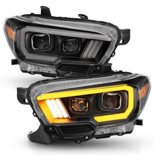 Load image into Gallery viewer, ANZO 2016-2017 Toyota Tacoma Projector Headlights w/ Plank Style Switchback Black w/ Amber w/ DRL AJ-USA, Inc