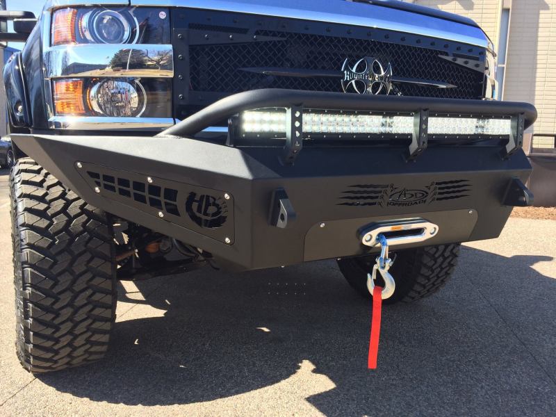 Addictive Desert Designs 15-18 Chevy Silverado 2500 HoneyBadger Front Bumper w/ Winch Mount AJ-USA, Inc