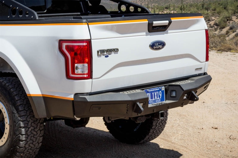 Addictive Desert Designs 15-18 Ford F-150 HoneyBadger Rear Bumper w/ Backup Sensor Cutouts AJ-USA, Inc