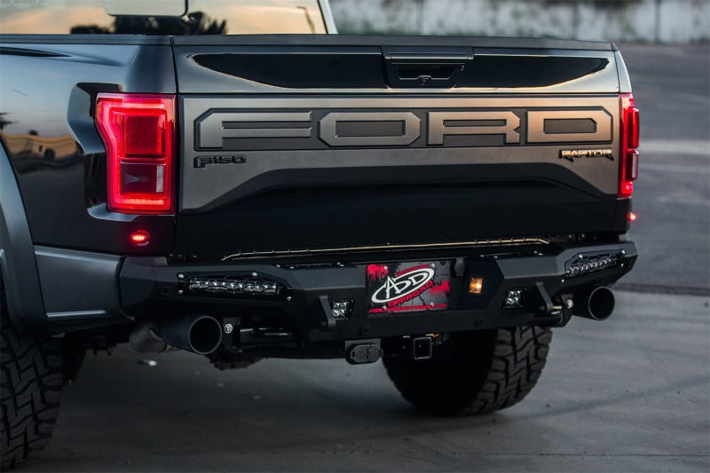 Addictive Desert Designs 17-18 Ford F-150 Raptor HoneyBadger Rear Bumper w/ 10in SR LED Mounts AJ-USA, Inc