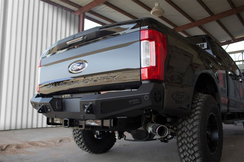 Addictive Desert Designs 17-18 Ford F-250 HoneyBadger Rear Bumper w/ Backup Sensor Cutouts AJ-USA, Inc