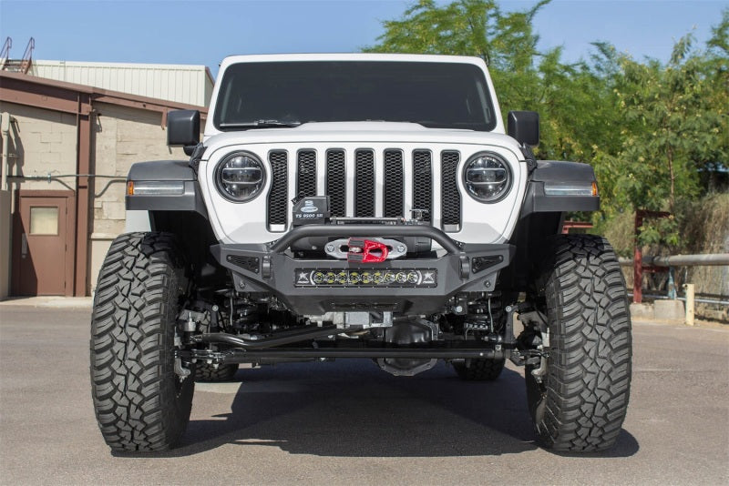 Addictive Desert Designs 2018 Jeep Wrangler JL Rock Fighter Front Bumper w/ Low Profile Top Hoop AJ-USA, Inc