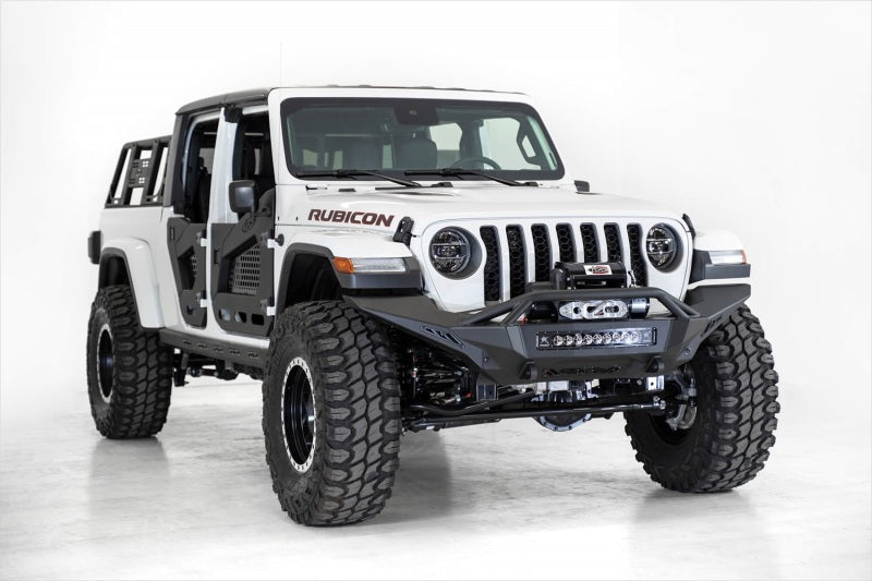 Addictive Desert Designs 2020 Jeep Gladiator JT Stealth Fighter Front Bump w/ Top Hoop & Winch Mount AJ-USA, Inc