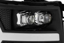 Load image into Gallery viewer, AlphaRex 07-13 Chevy 1500HD NOVA LED Proj Headlights Plank Style Gloss Blk w/Activ Light/Seq Signal AJ-USA, Inc