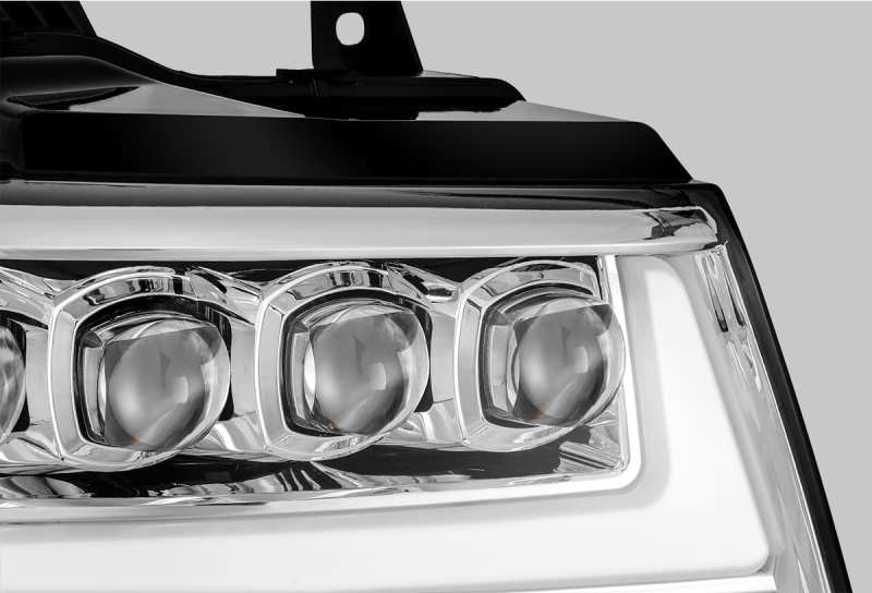 AlphaRex 07-13 Chevy Avalanche NOVA LED Proj Headlights Plank Style Design Chrome w/Activ Light/DRL AJ-USA, Inc